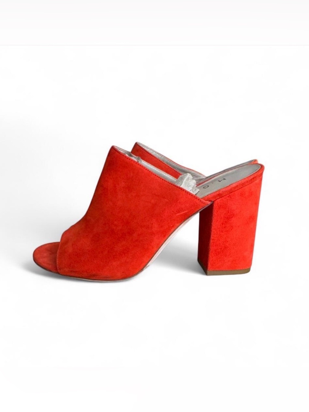 M.Gemi Suede Block Heel Mule Sandals EU 38 US 7.5